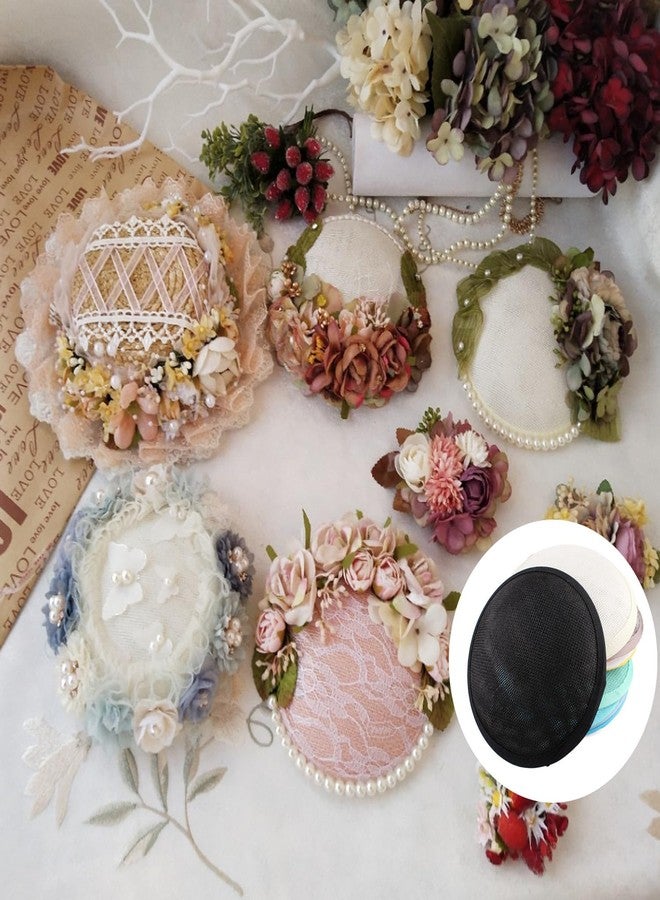 ArrErr 2 Pack Fascinators Hats Base 5 Inch Fabric Round Breathable Fascinator Hat Making Base Lining Shaper for Sinamay Fascinator Pillbox Hats Tea Party Hats 20s 50s Cocktail Hat DIY Headwear Craft - Image 3